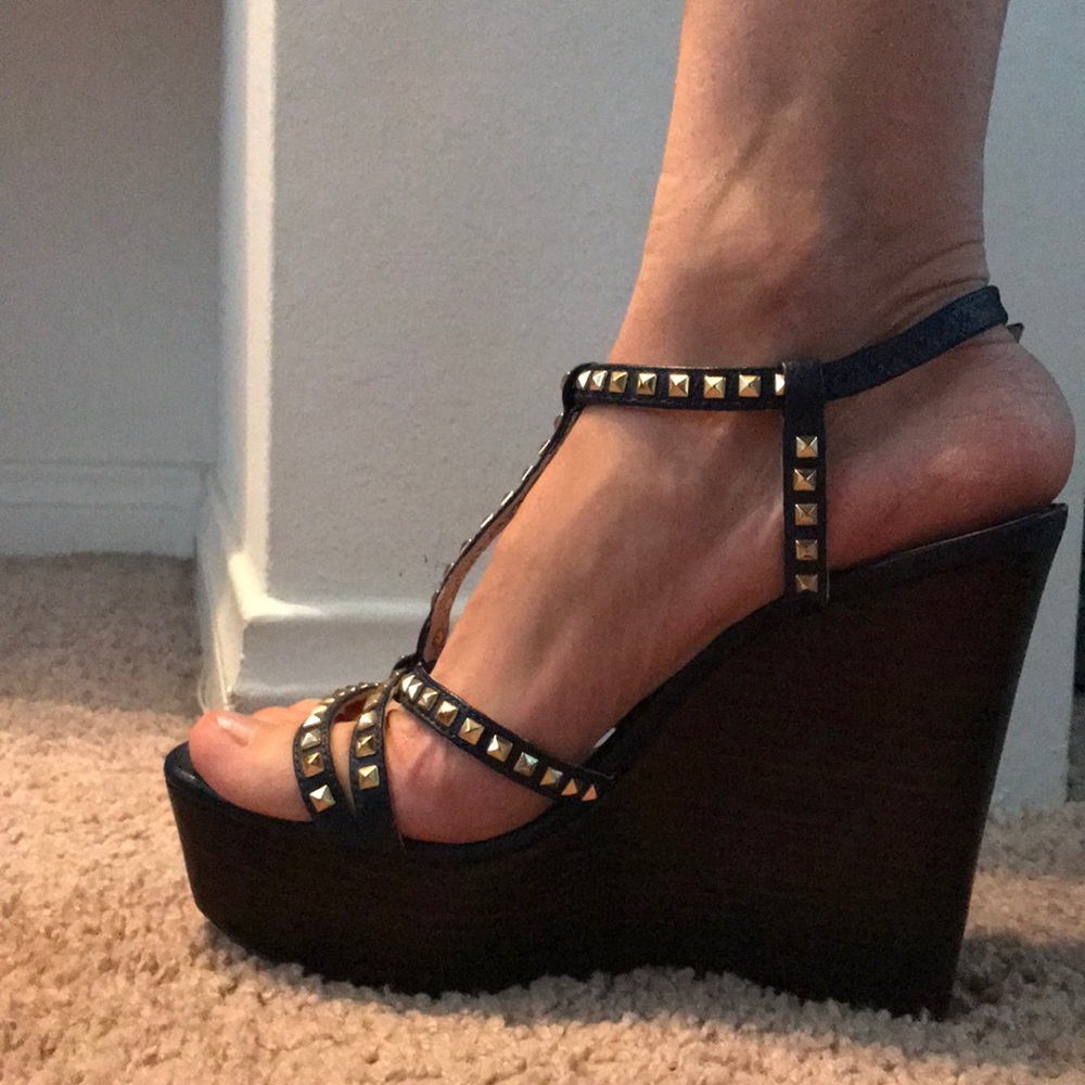 Michael Michael Kors Navy Studded wedge